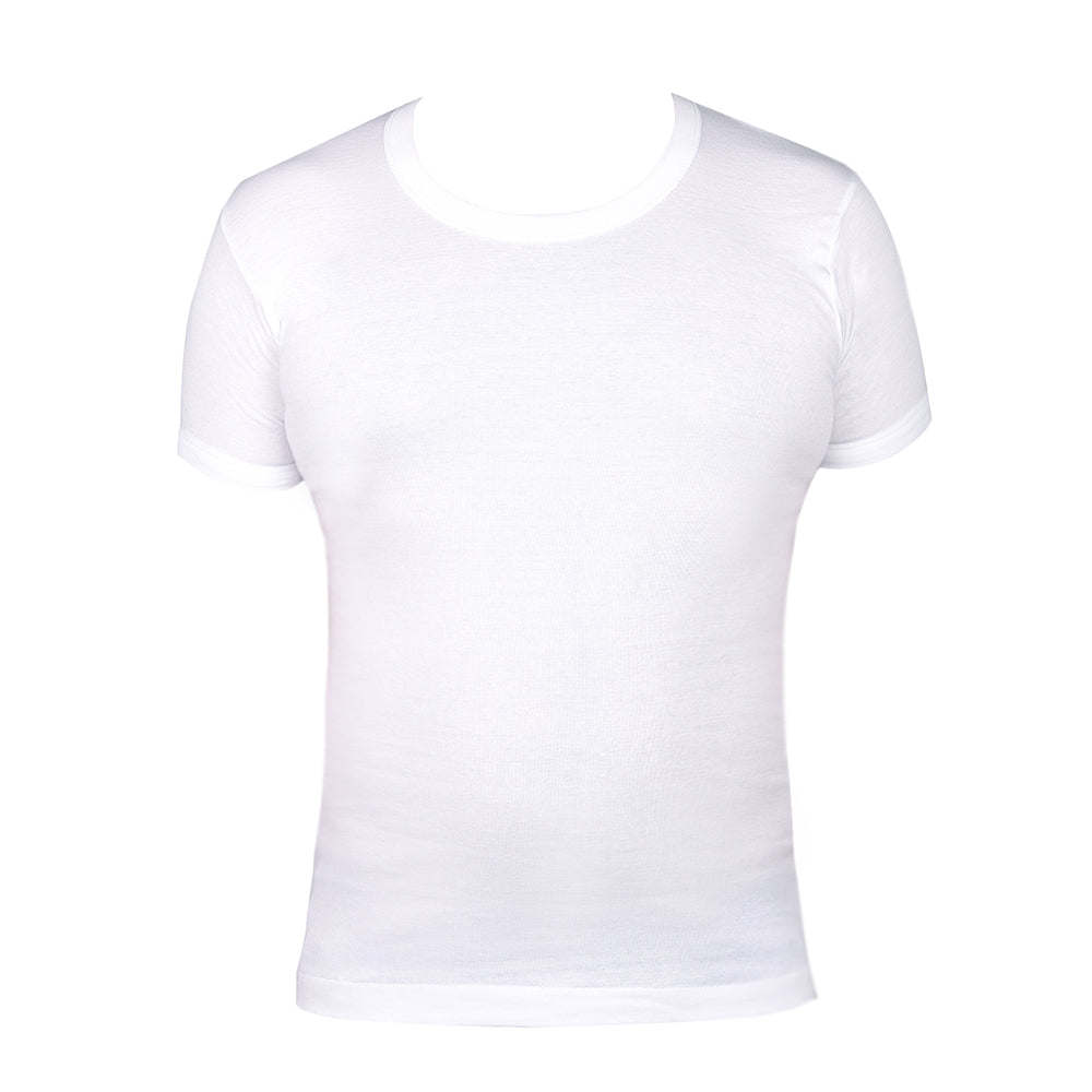 LUX PREMIUM MENS'S VESTS 100% COTTON T- SHIRT WHITE PACK OF 3 PCS