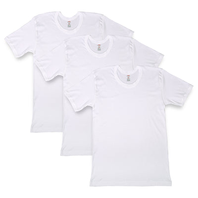 LUX PREMIUM MENS'S VESTS 100% COTTON T- SHIRT WHITE PACK OF 3 PCS