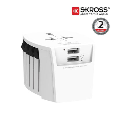 World Travel Adapter MUV USB 2A-SKROSS