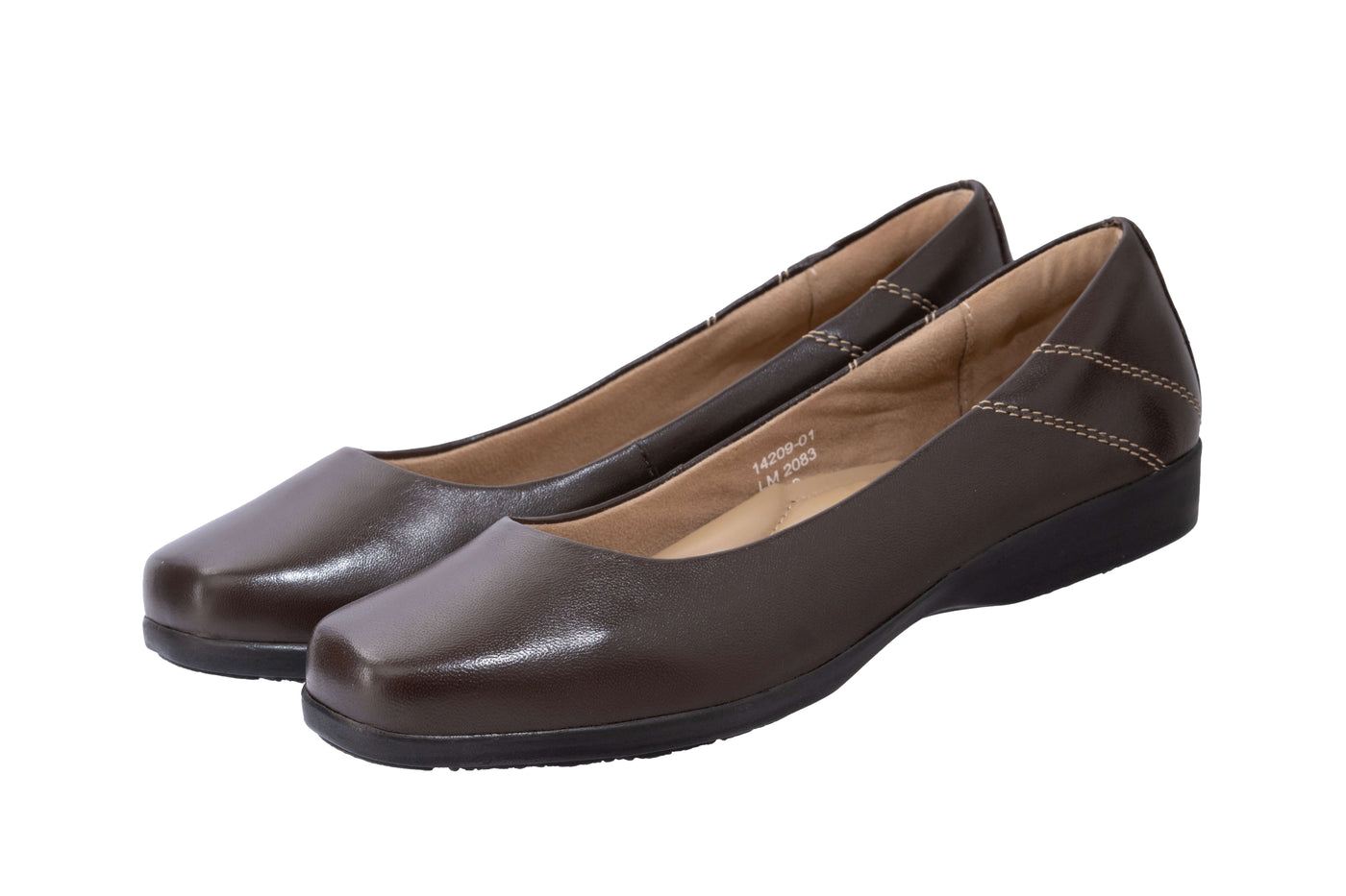 Ecoflex ® Crew Shoes. Conker Brown -Flats