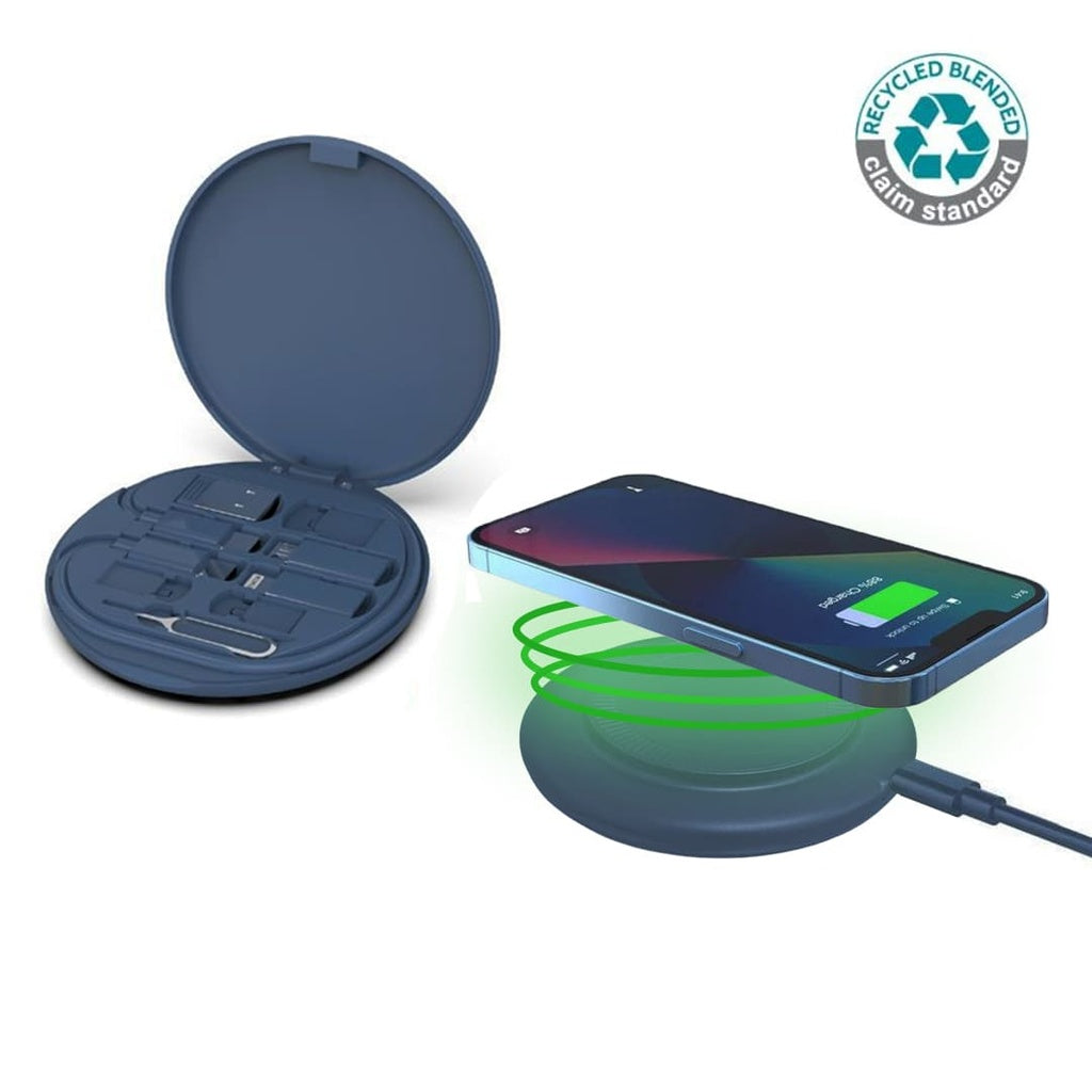 Wireless Charger Multicable Set Recycled 15W Magnetic -Recycled 15W Magnetic OSLO Mag - @memorii  -Blue