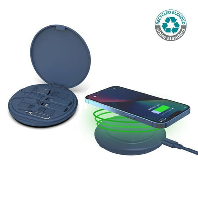 Wireless Charger Multicable Set Recycled 15W Magnetic -Recycled 15W Magnetic OSLO Mag - @memorii  -Blue