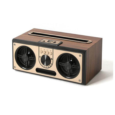 Wood 10W Bluetooth SEVAN - Giftology Retro Speaker with FM