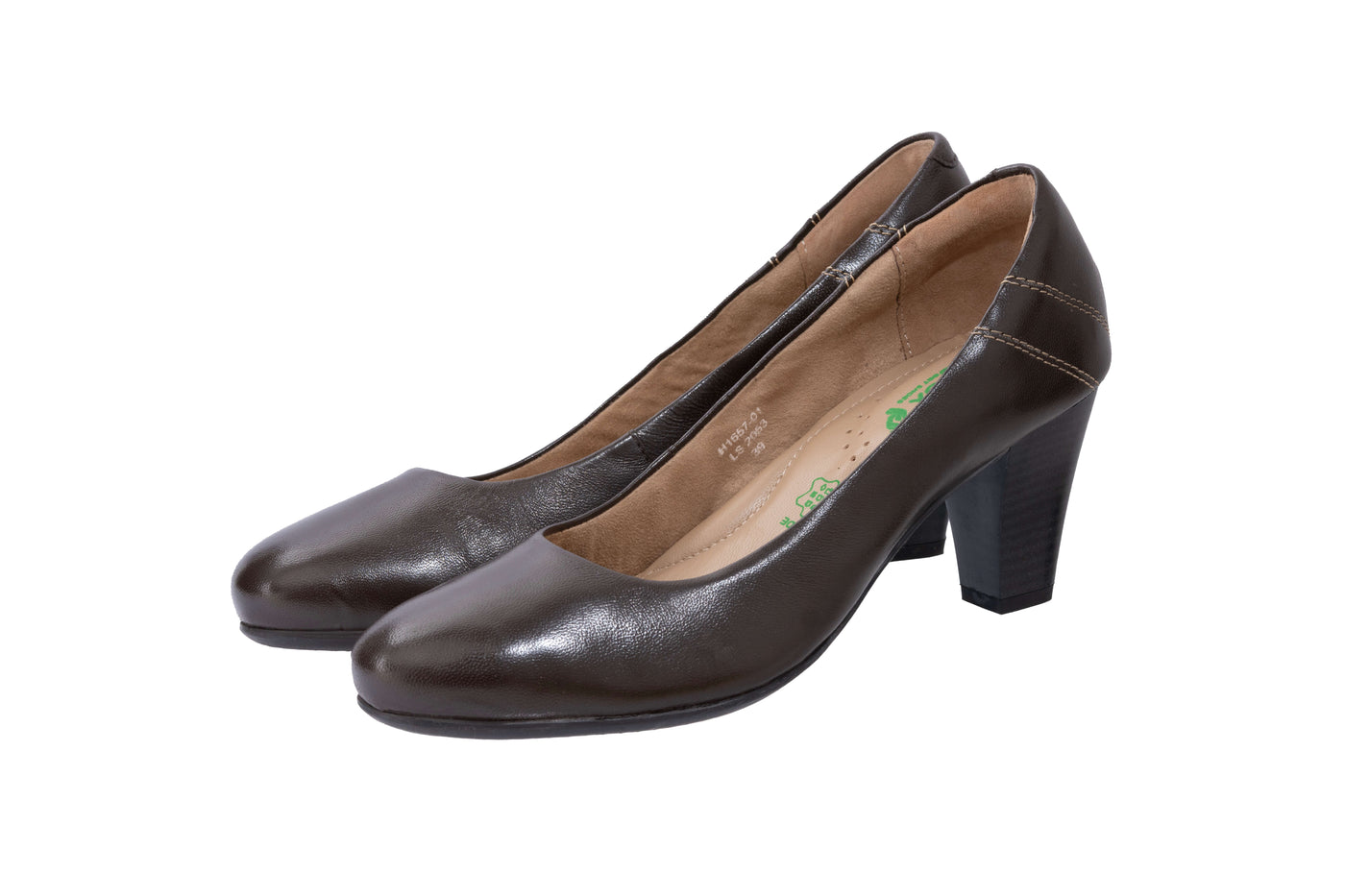 Ecoflex ® Crew Shoes Conker Brown -HIGH HEEL