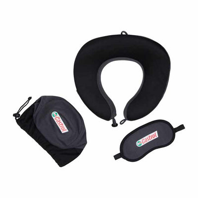 SANTHOME Travel Set (Pillow and Eyemask in Pouch)-ZABARI