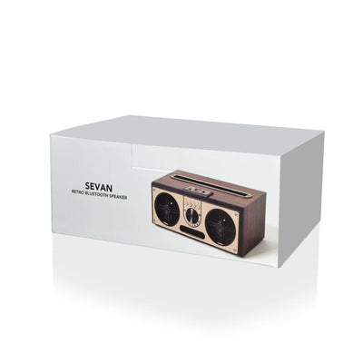 Wood 10W Bluetooth SEVAN - Giftology Retro Speaker with FM