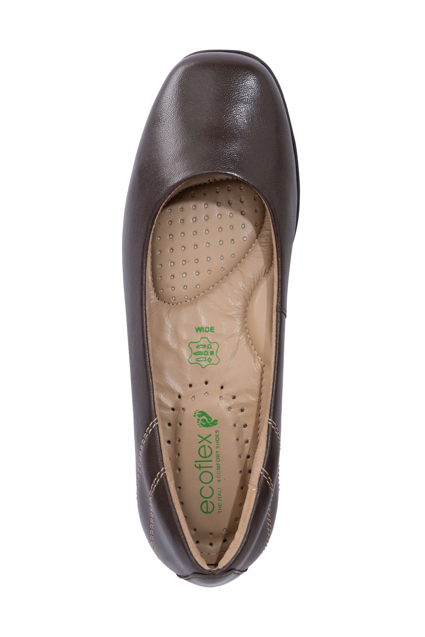 Ecoflex ® Crew Shoes. Conker Brown -Flats