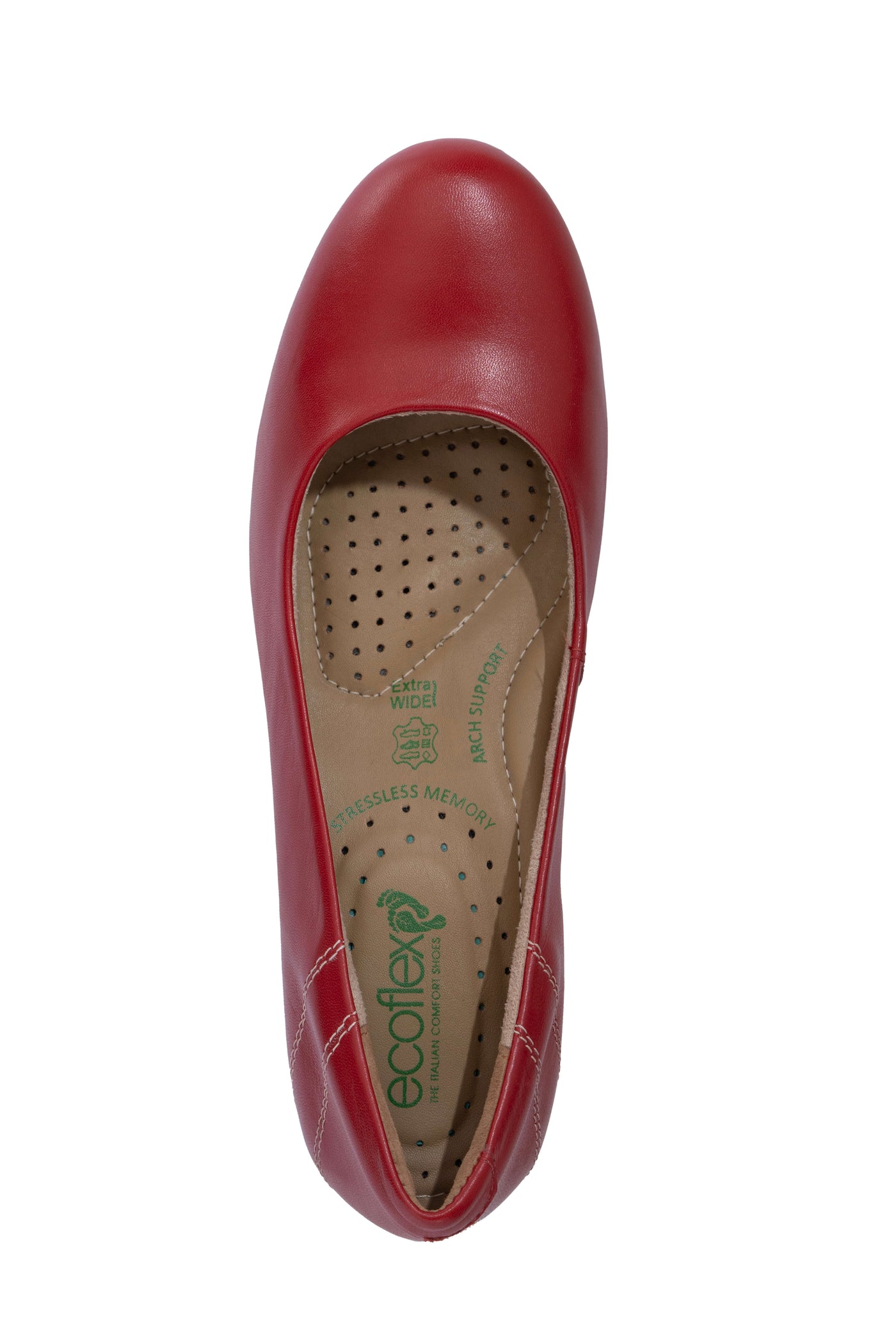 Ecoflex ®Crew Shoes. Lipstick RED COURT MID HEEL- 14406-01