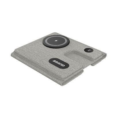 3-in-1 Wireless Charger Station CHANGE ZERO Recycled-PLANA-Grey