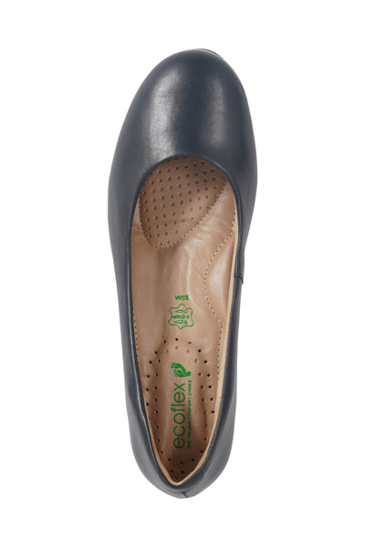 Ecoflex ® Crew Shoes. MIDNIGHT BLU COURT MID HEEL- 14406-01