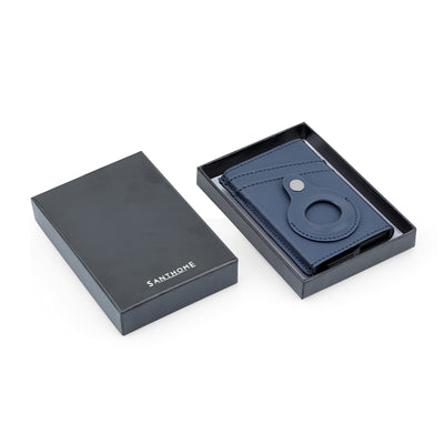 PU Card Holder with Santhome Tag pocket - TROMSI - Santhome - Navy Blue