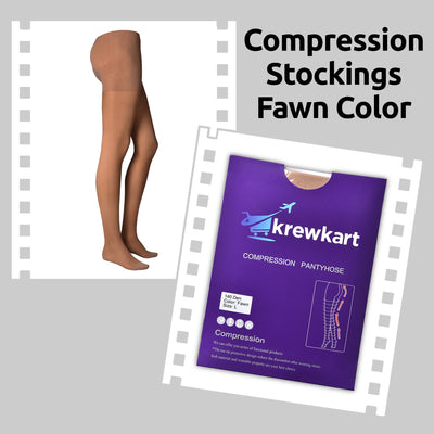 Compression Stockings 140 Den Pantyhose - Fawn Color ( 1 Pair )