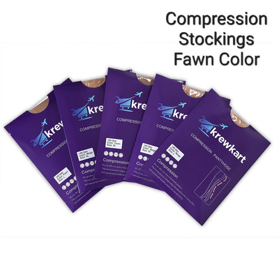 Compression Stockings 140 Den Pantyhose - Fawn Color ( Pack of 5 Pairs )