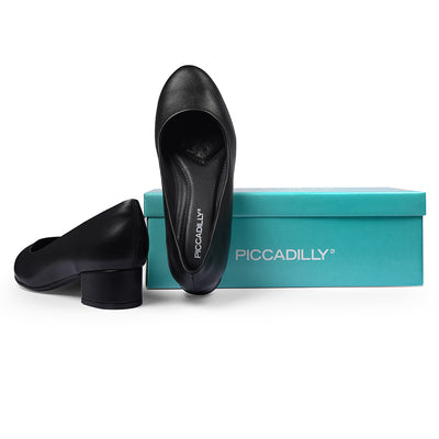 Piccadilly Crew Shoes Black Small Heel (3 cms)