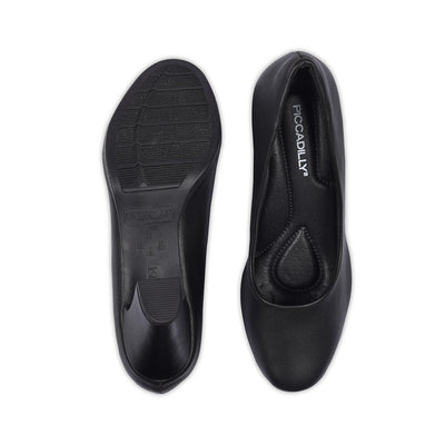 Piccadilly Crew Shoes - Black High Heel (7.5 cms)