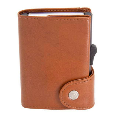 RFID Wallet Classic Italian Leather  MARALIK - c-secure - Chestnut