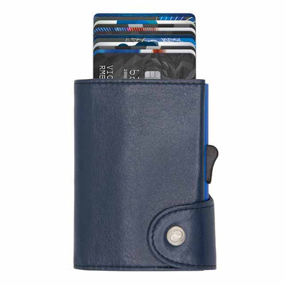 RFID Wallet Classic Italian Leather MARALIK - c-secure  - Cobalto