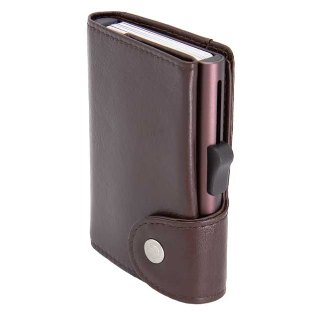 RFID Wallet Classic Italian Leather  MARALIK - c-secure - Mogano