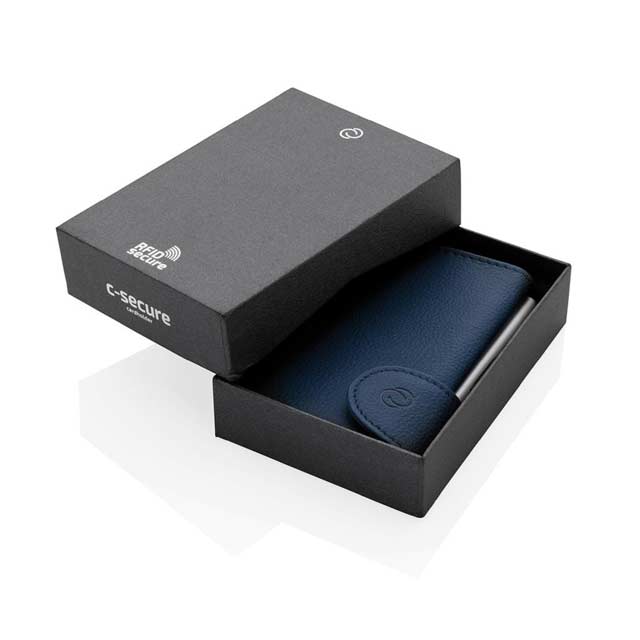 RFID Card Holder & Wallet  OTACI - c-secure PU  - Navy Blue