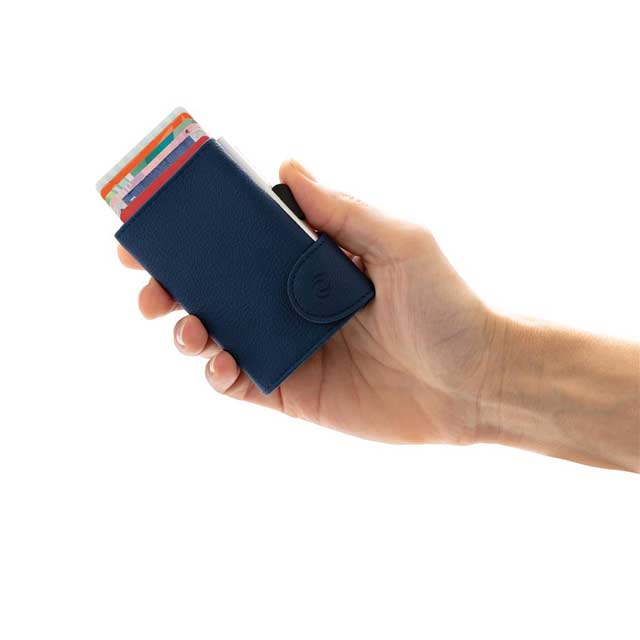 RFID Card Holder & Wallet  OTACI - c-secure PU  - Navy Blue