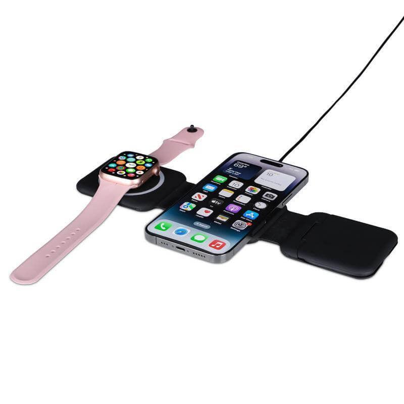 Wireless Charger with Multi Cable Set - Black BOLERO - @memorii 2 in 1