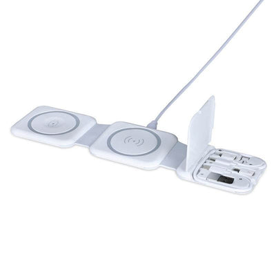 Wireless Charger with Multi Cable Set - White BOLERO - @memorii 2 in 1